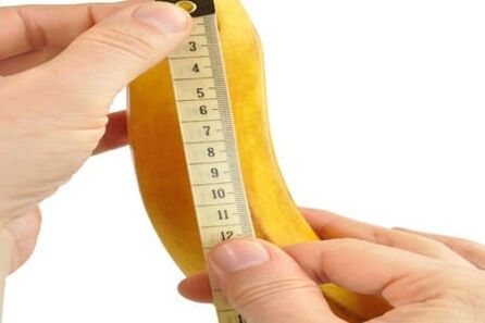 banánové meranie symbolizuje meranie penisu